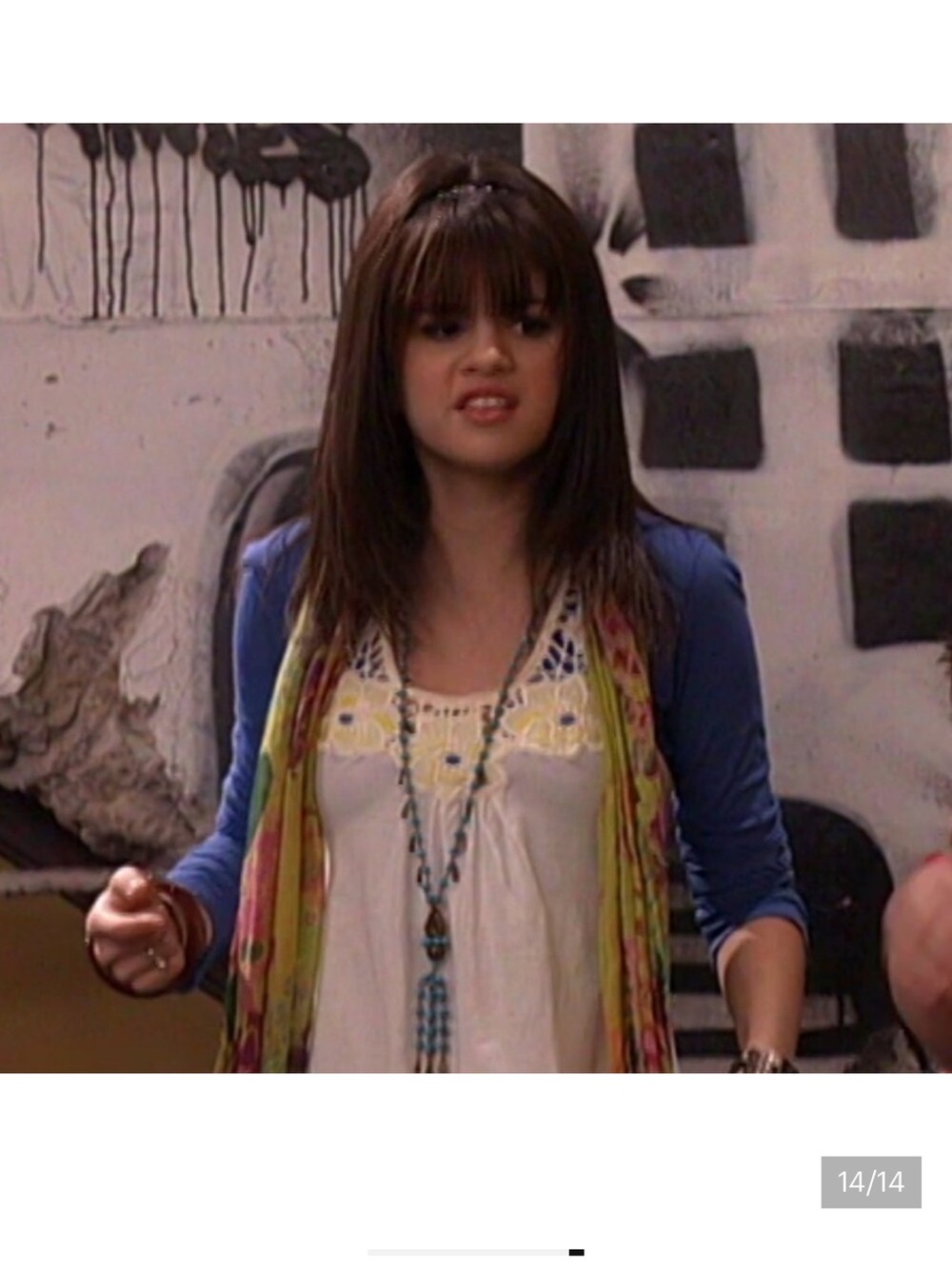 ASO ALEX RUSSO Free People Embroidered Cutaway Tank Wizards of Waverly Place - Picture 2 of 13